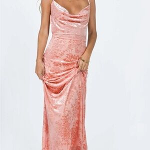 Princess Polly Blush Velvet Maxi Dress